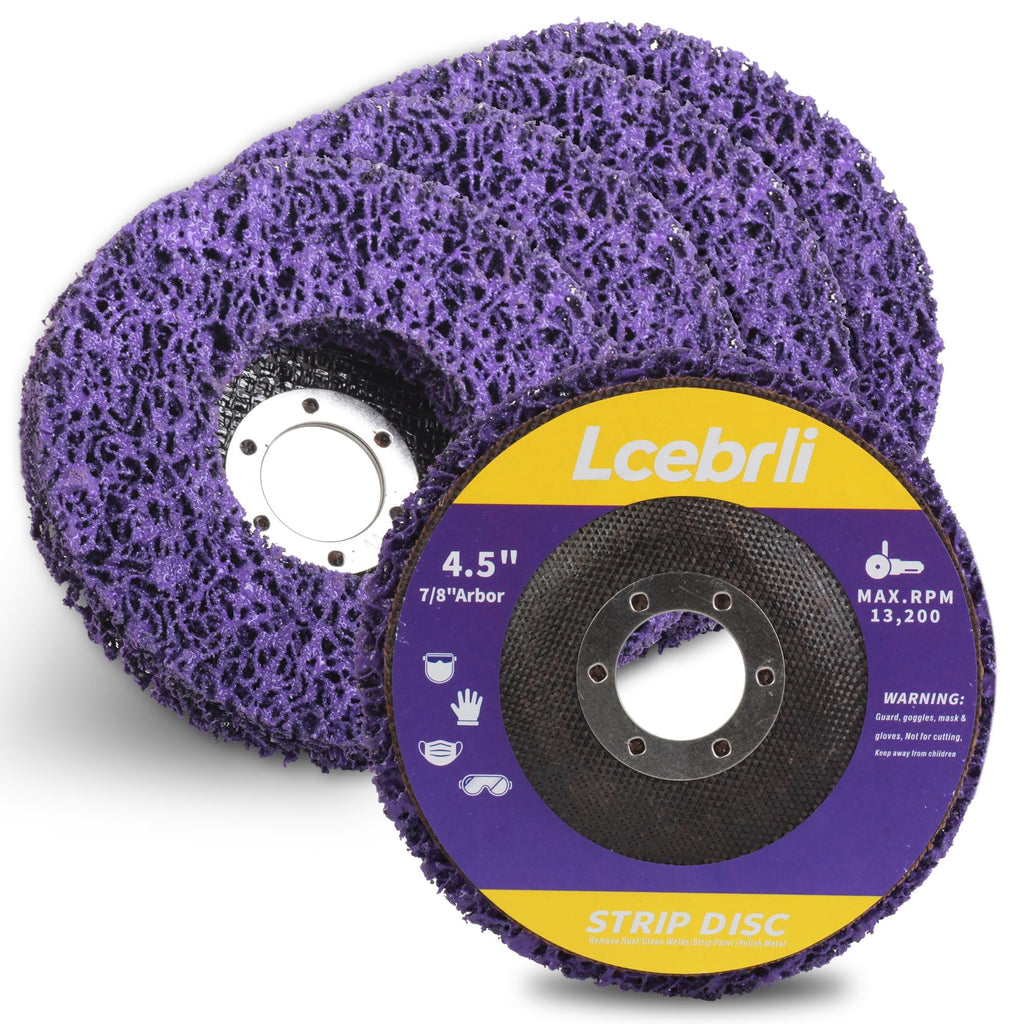 Lcebrli 5 Pack 4-1/2"x7/8" Strip Discs – Rust & Paint Remover Wheel