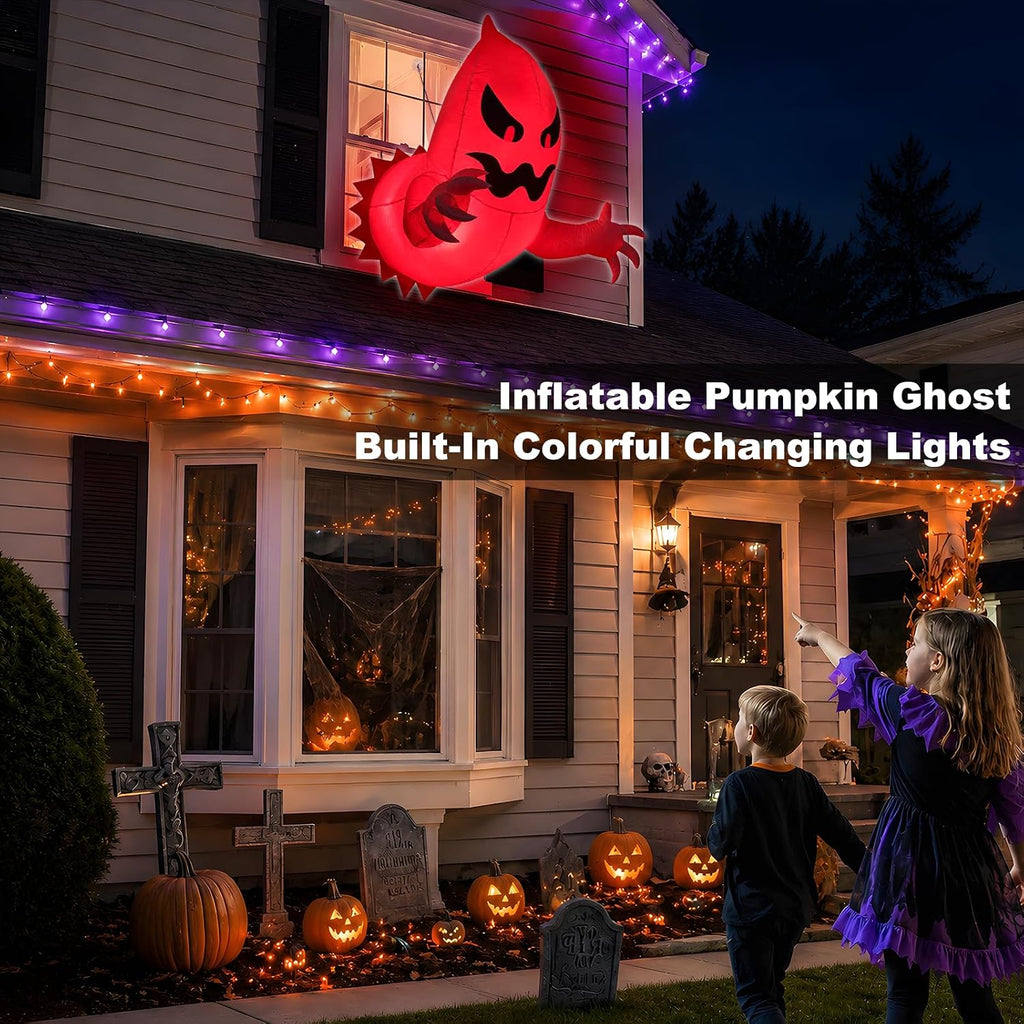 Halloween Decorations Outdoor Ghost Inflatables Broke Out from Window