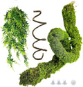 Reptile Plants,Flexible Rainforest Vines with Moss,Bearded Dragon Tank Accessories,Terrarium Hanging Plant Artificial