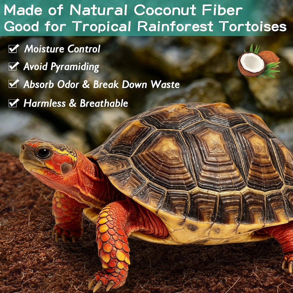 2 Pack Compressed Coconut Fiber Substrate for Reptiles