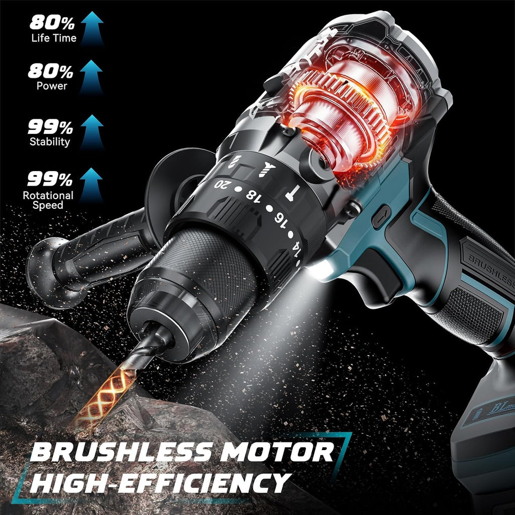 DIYtoolifz Cordless Power Drill Compatible with Makita Battery(Tool Only)