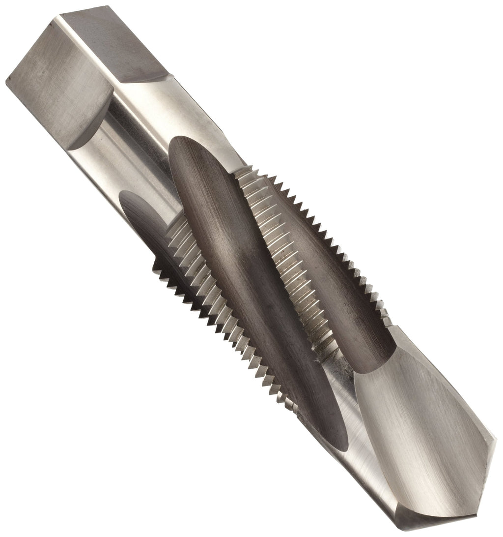 Dormer E653 High-Speed Steel Combination Drill and Pipe Tap, NPT, Uncoated (Bright) Finish, Round Shank with Square End, 1/4"-18 Thread Size