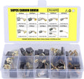 50 Pcs Electric Motor Carbon Brushes 10 Different Sizes for Replacement Repair Power Tool Part
