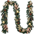 9 Ft Pre-Lit Christmas Garland with Lights for Mantle