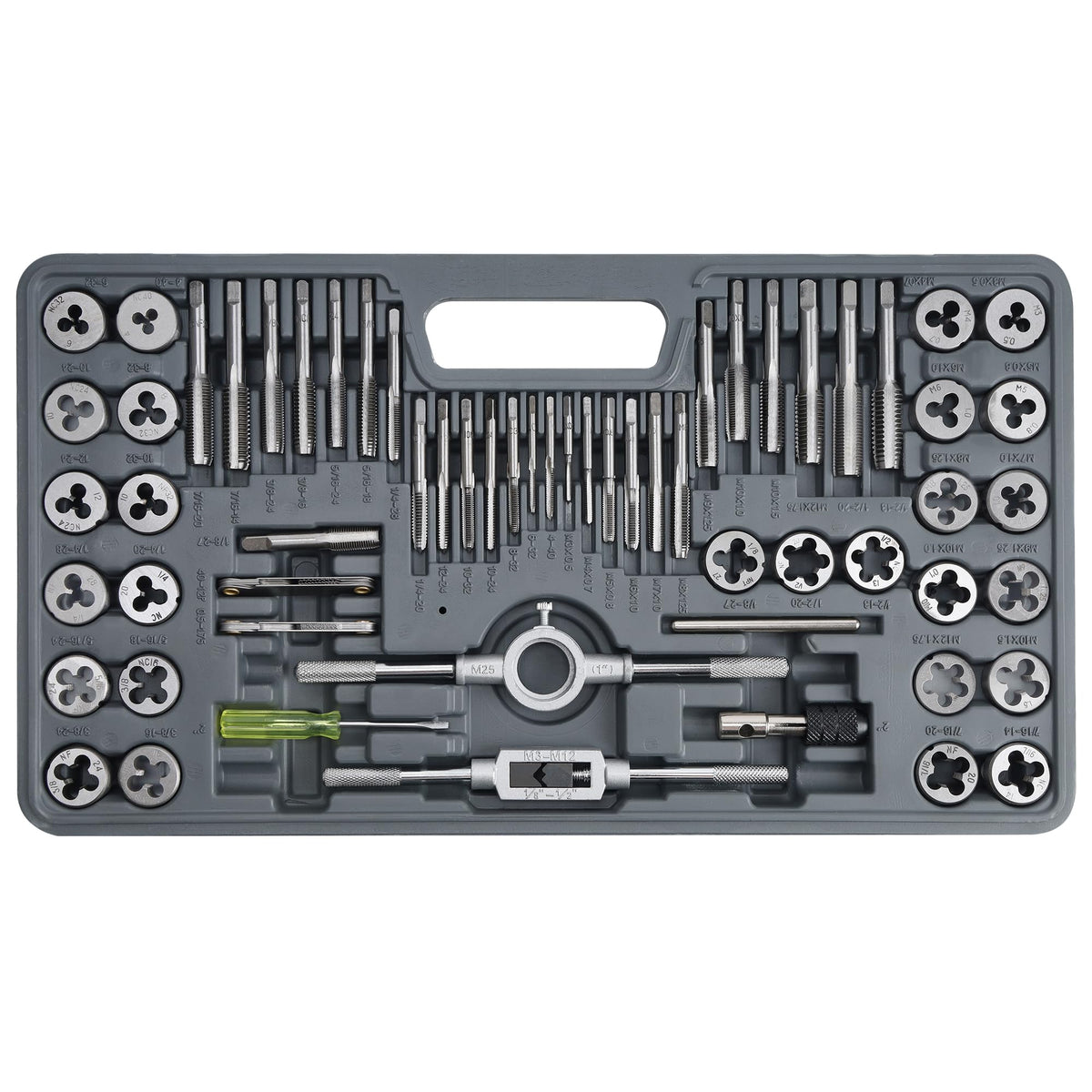 Anfrere 60pcs SAE & Metric Tap and Die Set, Essential Repair Tool Kit