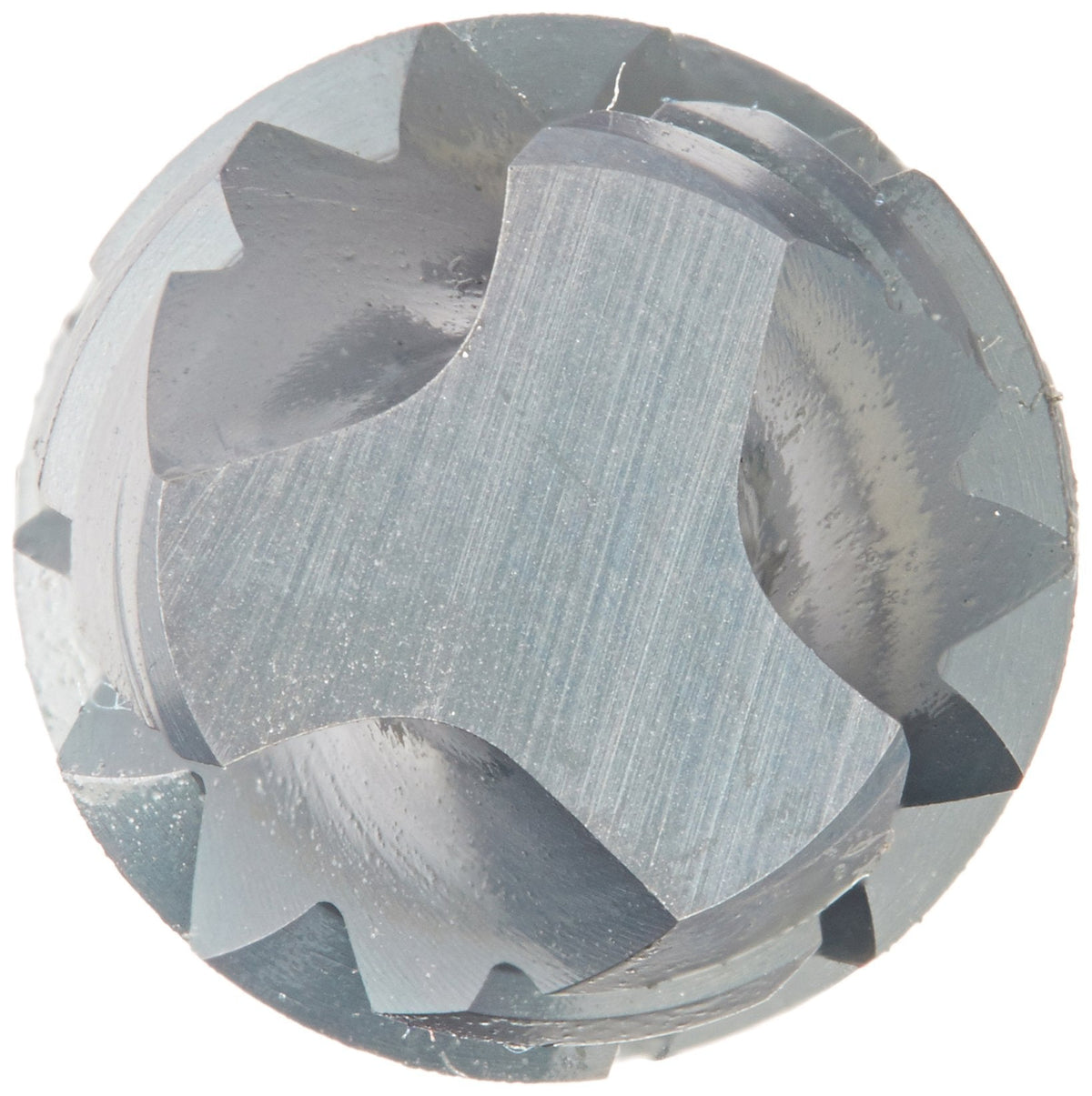 YG-1 - F4483 F4 Series Vanadium Alloy HSS Spiral Flute Tap, Steam Oxide, Round Shank with Square End, Bottoming Chamfer, 3/8"-16 Thread Size, H3 Tolerance