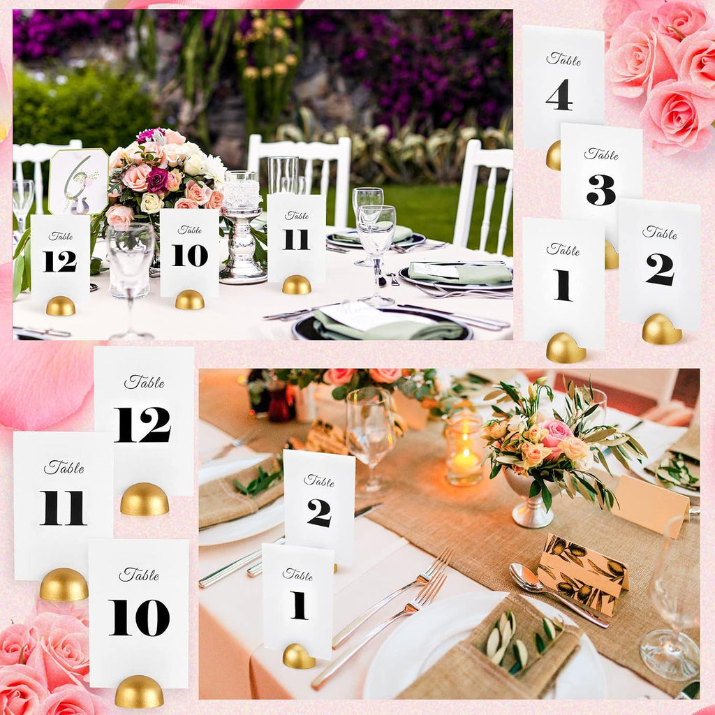 20 Pcs Table Numbers Card Holders 1-20 for Wedding 4x6 Inch,Gold