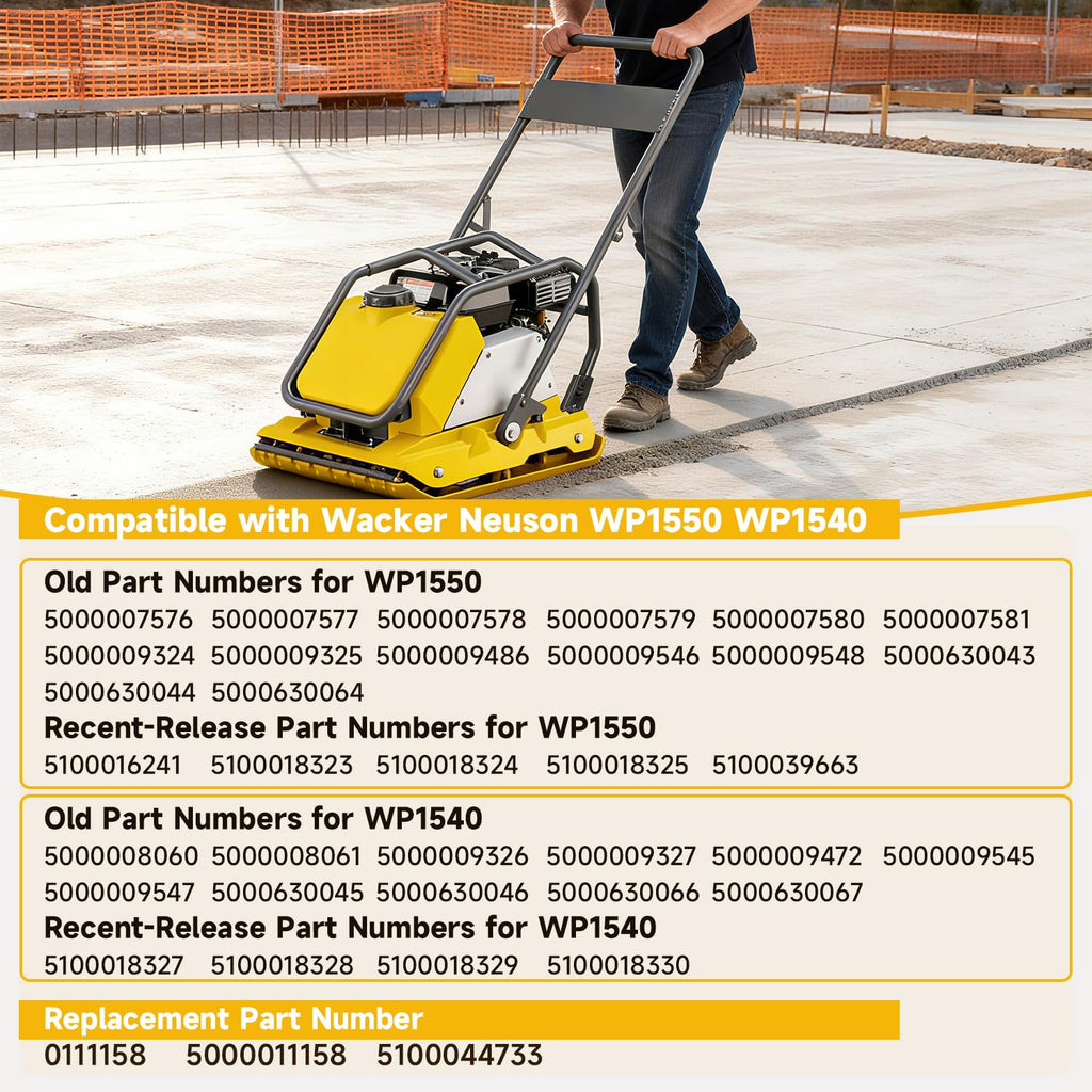 0111158 Plate Compactor Belt Compatible with Wacker Neuson WP1550 WP1540