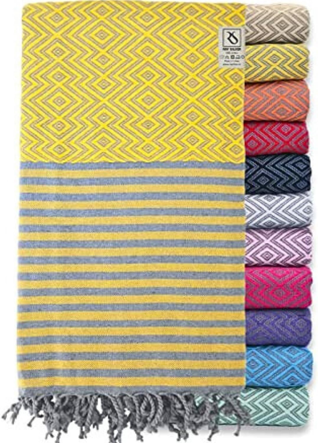 Turkish Beach Towel Oversized 40x71 100% Cotton Sand Free Quick Dry Towel Extra Large Turkish Towel Light Travel