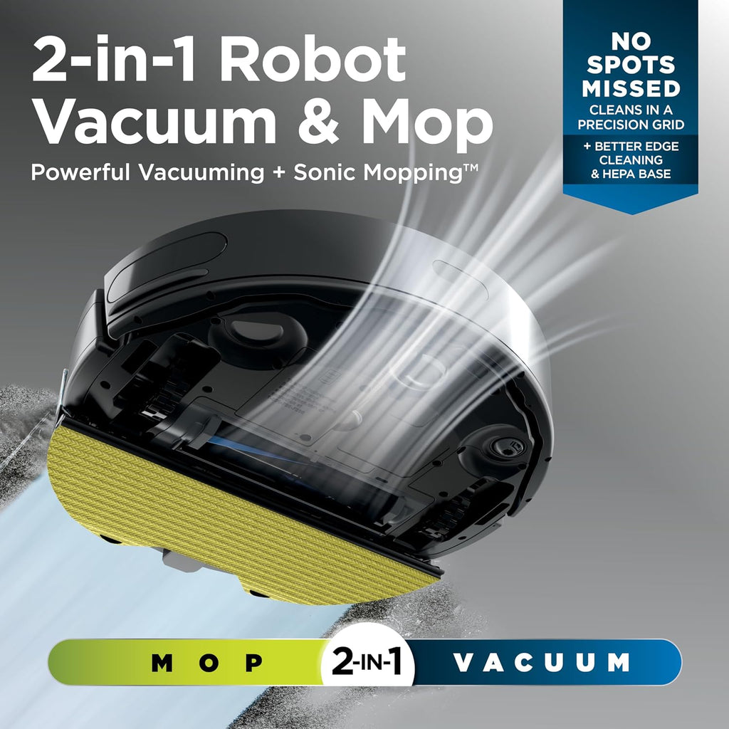 Matrix Plus 2-in-1 Robot Vacuum & Mop, Black/Mocha Silver, AV2630WA | Sonic Mopping, Matrix Clean, CleanEdge, HEPA