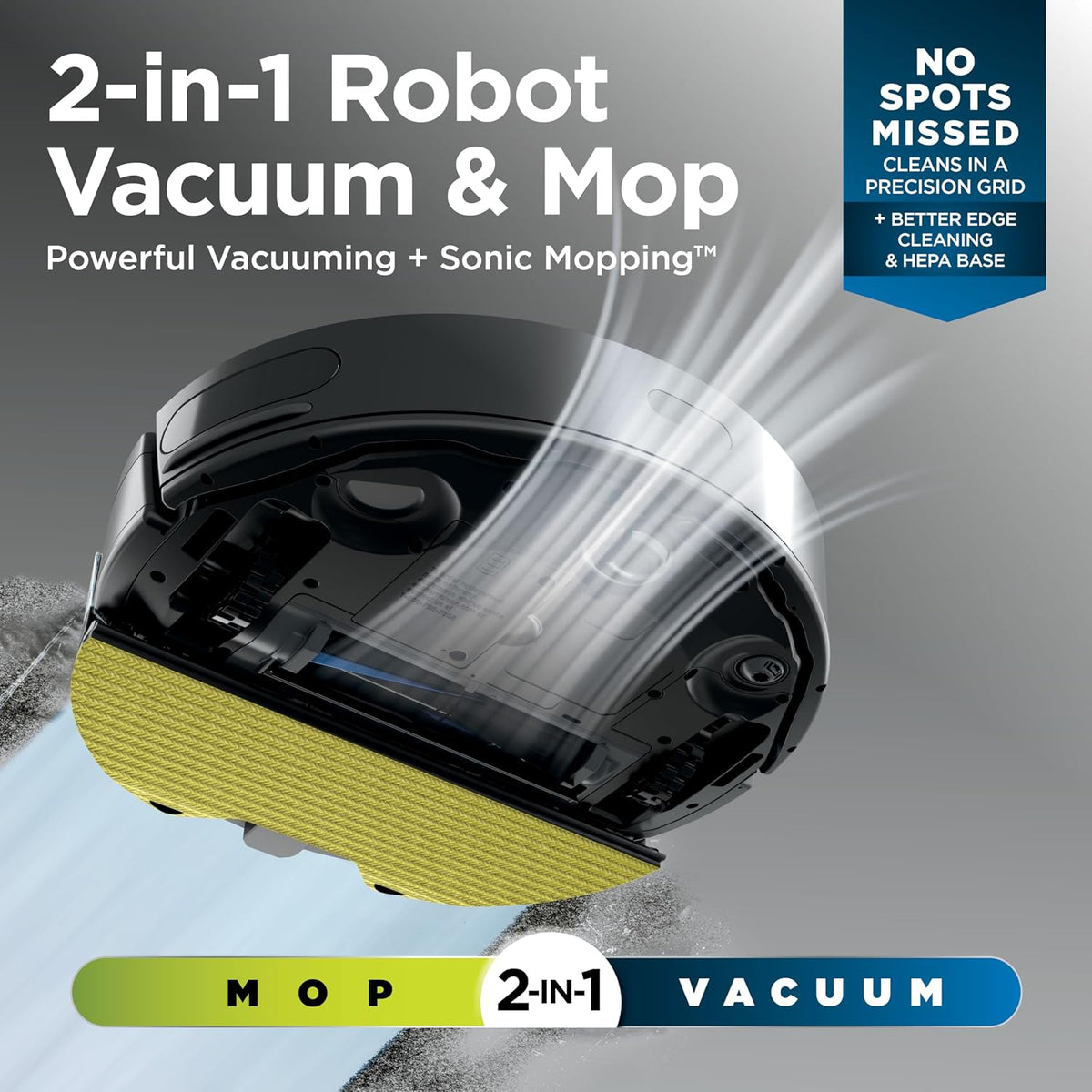 Matrix Plus 2-in-1 Robot Vacuum & Mop, Black/Mocha Silver, AV2630WA | Sonic Mopping, Matrix Clean, CleanEdge, HEPA