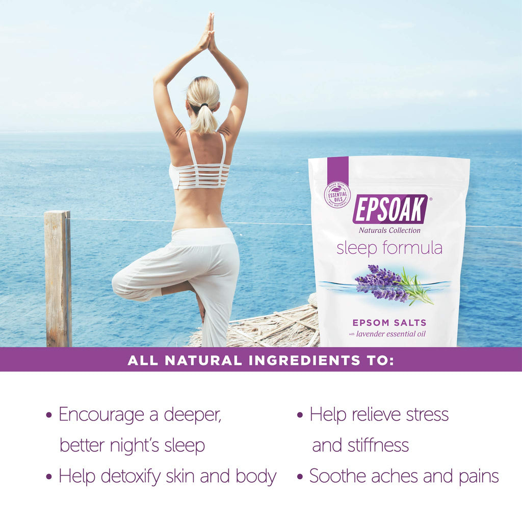 Epsom Salt 2 lb. USP Magnesium Sulfate with Lavender Scent Resealable Epsom Salt Bag, Made in The USA, Cruelty-Free