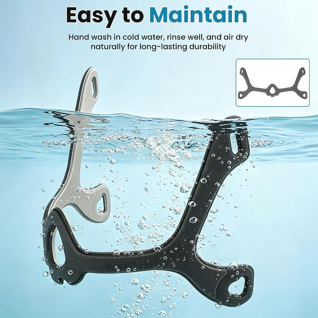 Replacement Wisp Headgear and Fabric Frame Compatible with Wisp CPAP Mask，Adjustable Soft Headgear and Fabric Frame for Wisp Nasal Mask, No Clips