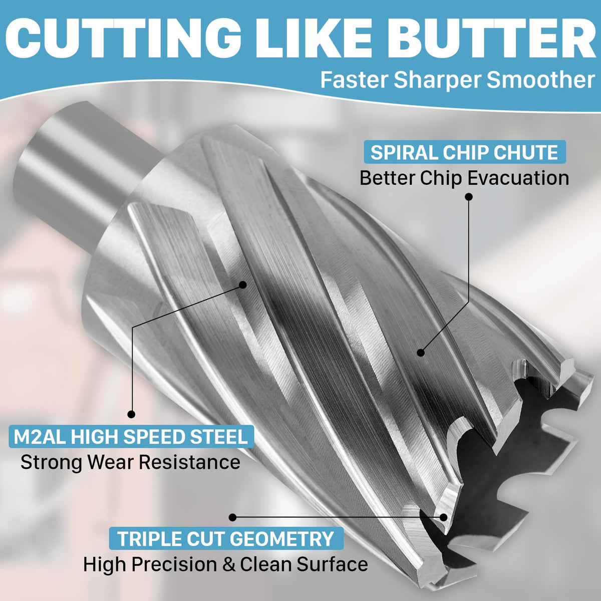 KEENTECH M2AL HSS Annular Cutter,3/4 Inch Diameter x 2 Inch Depth