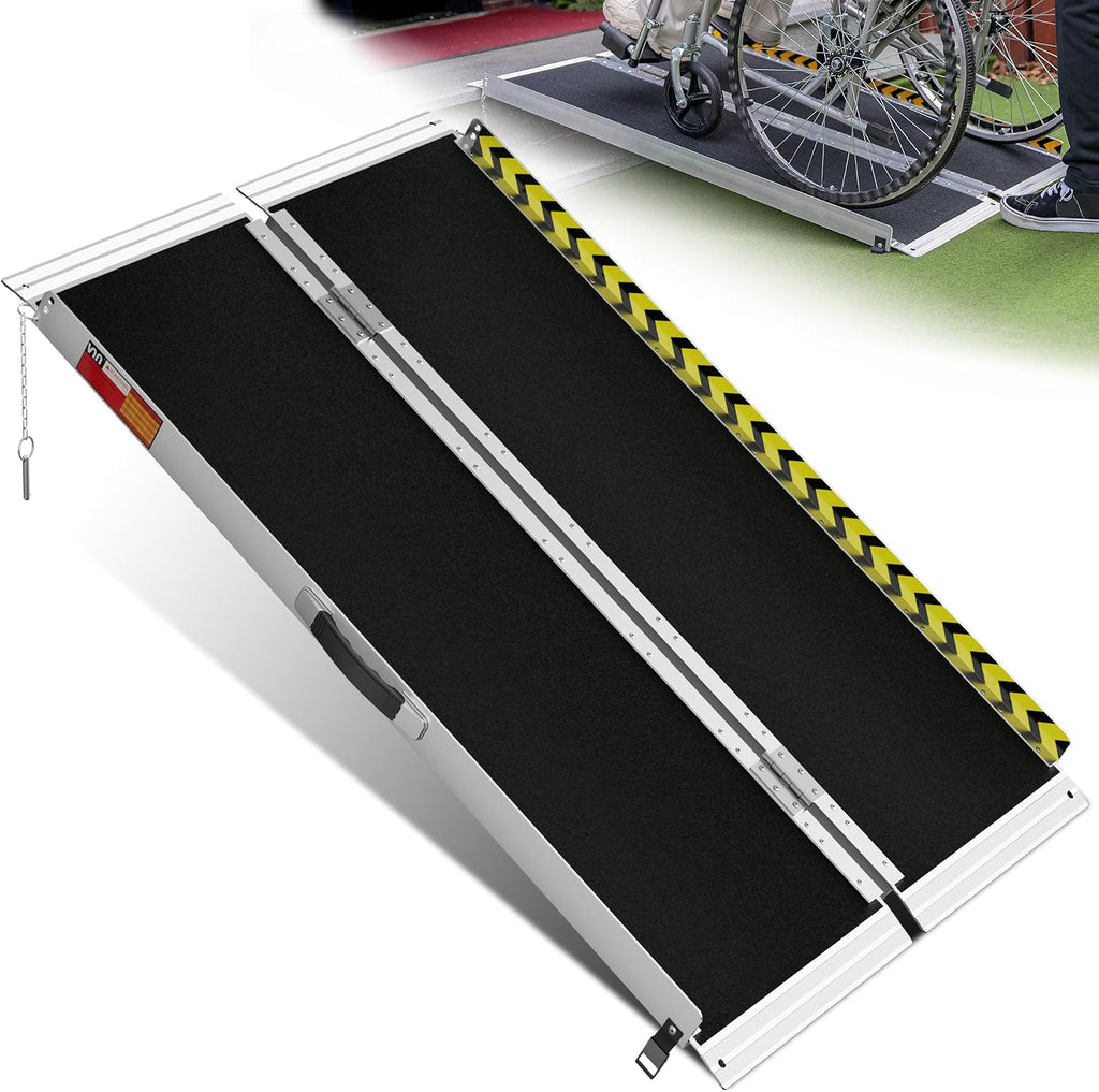 Portable Wheelchair Ramp 4FT, Non-Slip Ramps for Wheelchairs for Home