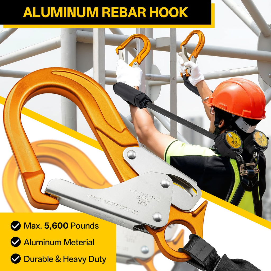 TRSMIMA Fall Protection Retractable Lanyard - SEL Fall Protection 6FT Twin