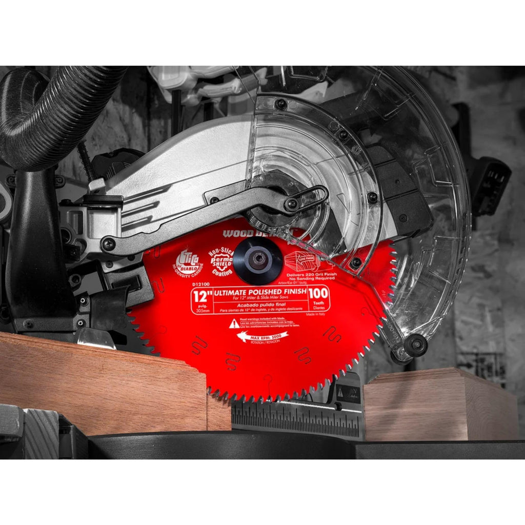Diablo Ultimate Polished Finish Saw Blade - 12" Dia, 100 ASFG Teeth