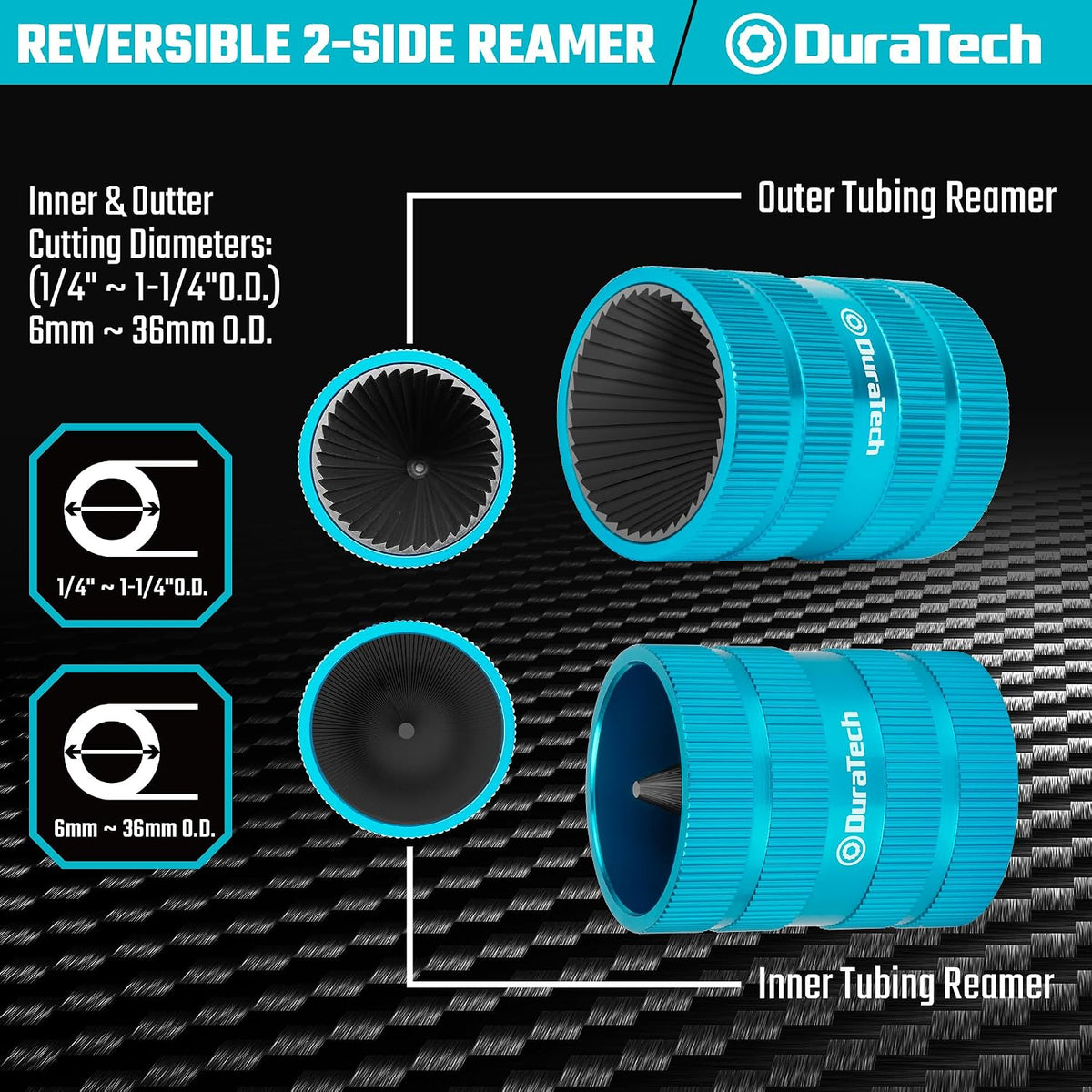 Inner & Outer Tubing and Pipe Reamer, Pipe Deburring Tool | Pipe Blevering Tool, Ideal for Copper, Stainless Steel