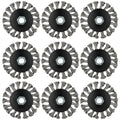 9 Pack 4 Inch Wire Wheel for 4 1/2 Angle Grinder, with 5/8" Thread Arbor