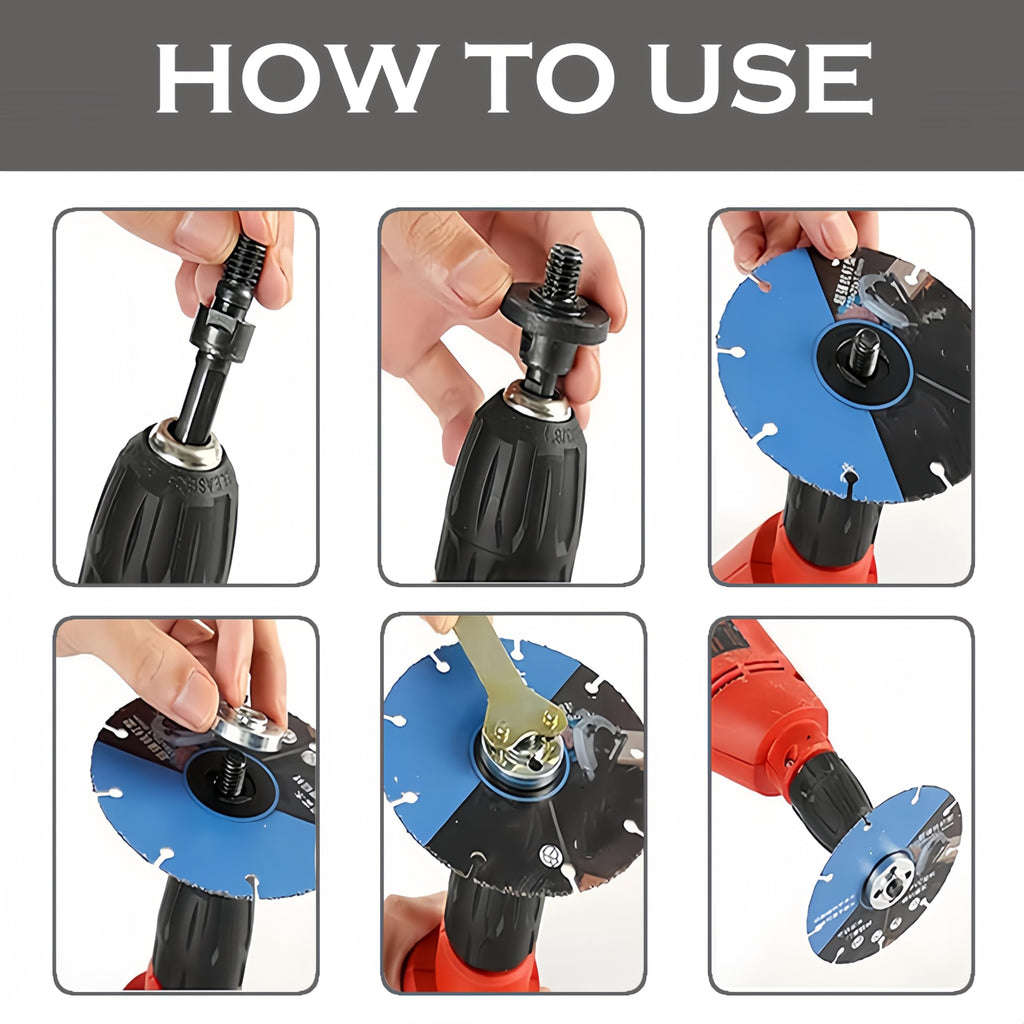 Electric Drill Angle Grinder Connecting Rod Set, 2026 New Angle Grinder Tool Drill Arbor Mandrel Adaptor with Replacement Grinder Nuts and Spanner Wrench Conversion Tool