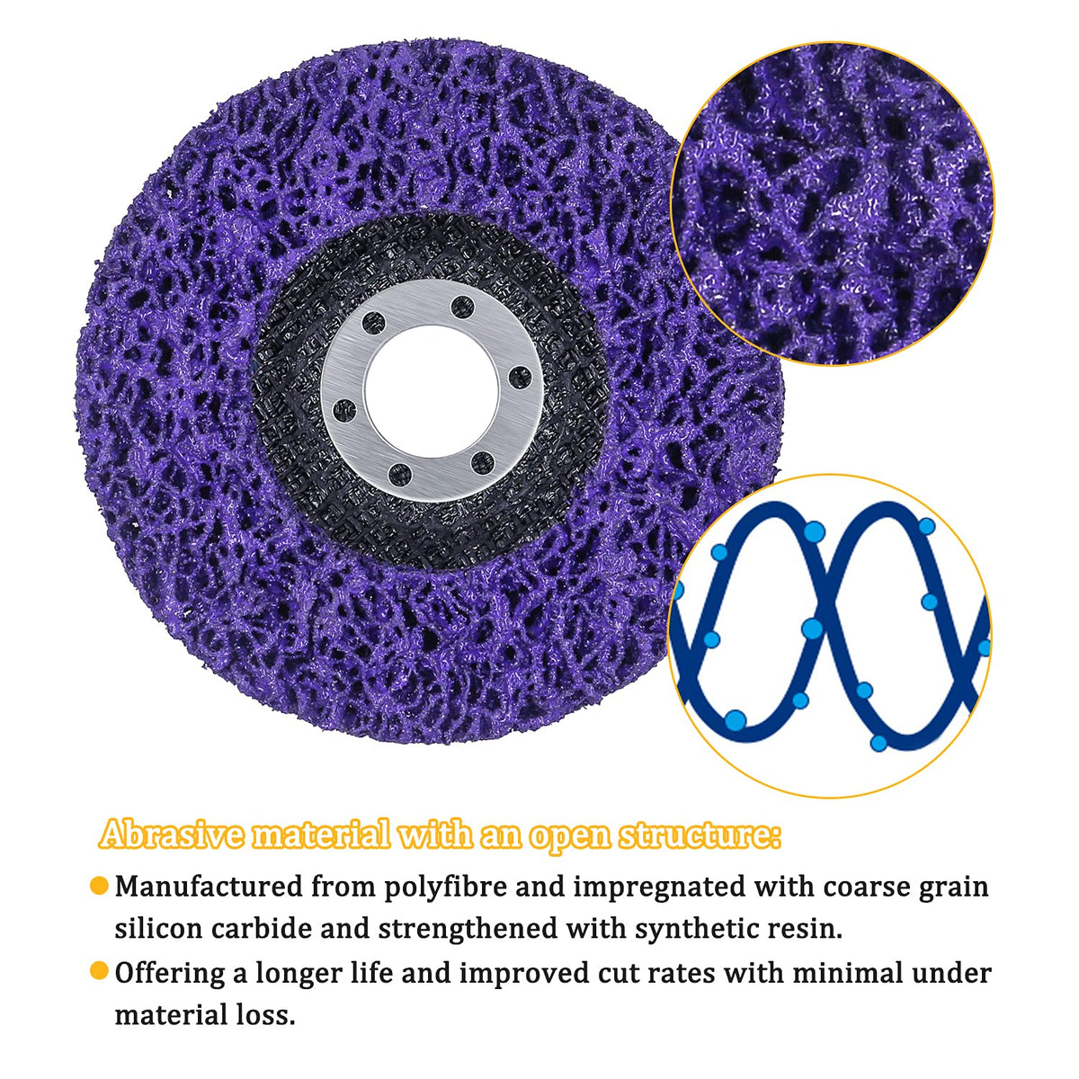 12 Pack 4" x 5/8" Strip Discs Stripping Wheel Fit Angle Grinder Clean and Remove Paint Coating Rust Welds Oxidation