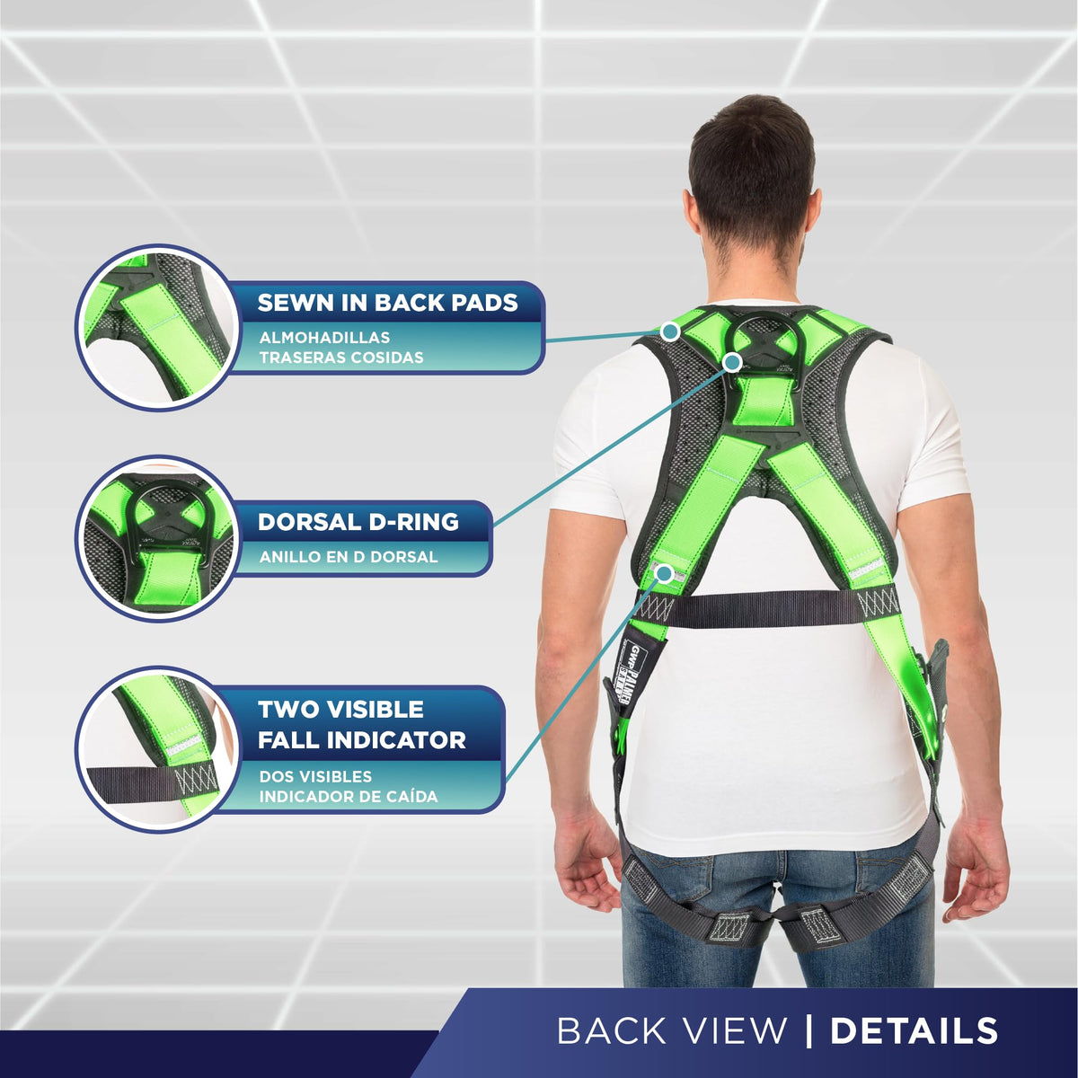 ATERET Fall Protection 5pt Safety Harness
