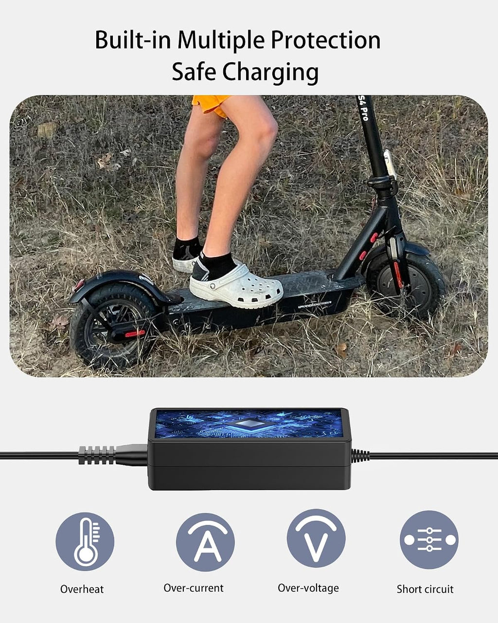 VHBW 42V 2A Charger for Hover-1 Alpha Journey Jive Highlander Scooters