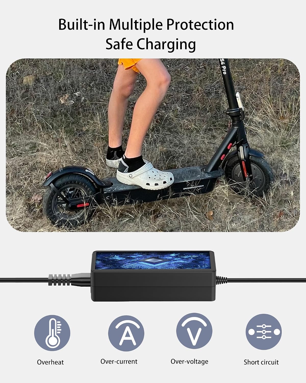 VHBW 42V 2A Charger for Hover-1 Alpha Journey Jive Highlander Scooters