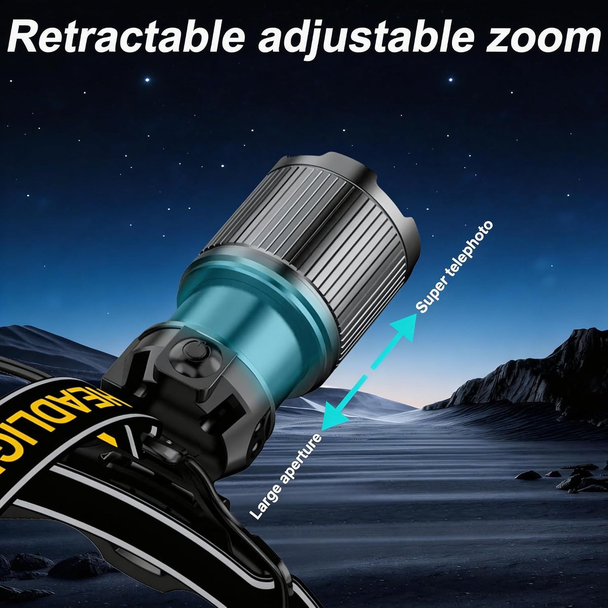 Headlamp Rechargeable, 120,000LM 3 Modes Super Bright LED Headlights