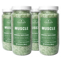 Muscle Concentrated Mineral Bath Soak, Eucalyptus Mint Scent, 20 oz, Pack of 4