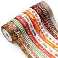 Fall Ribbon for Crafts 3/8" x 50 Yards Autumn Thanksgiving Ribbon