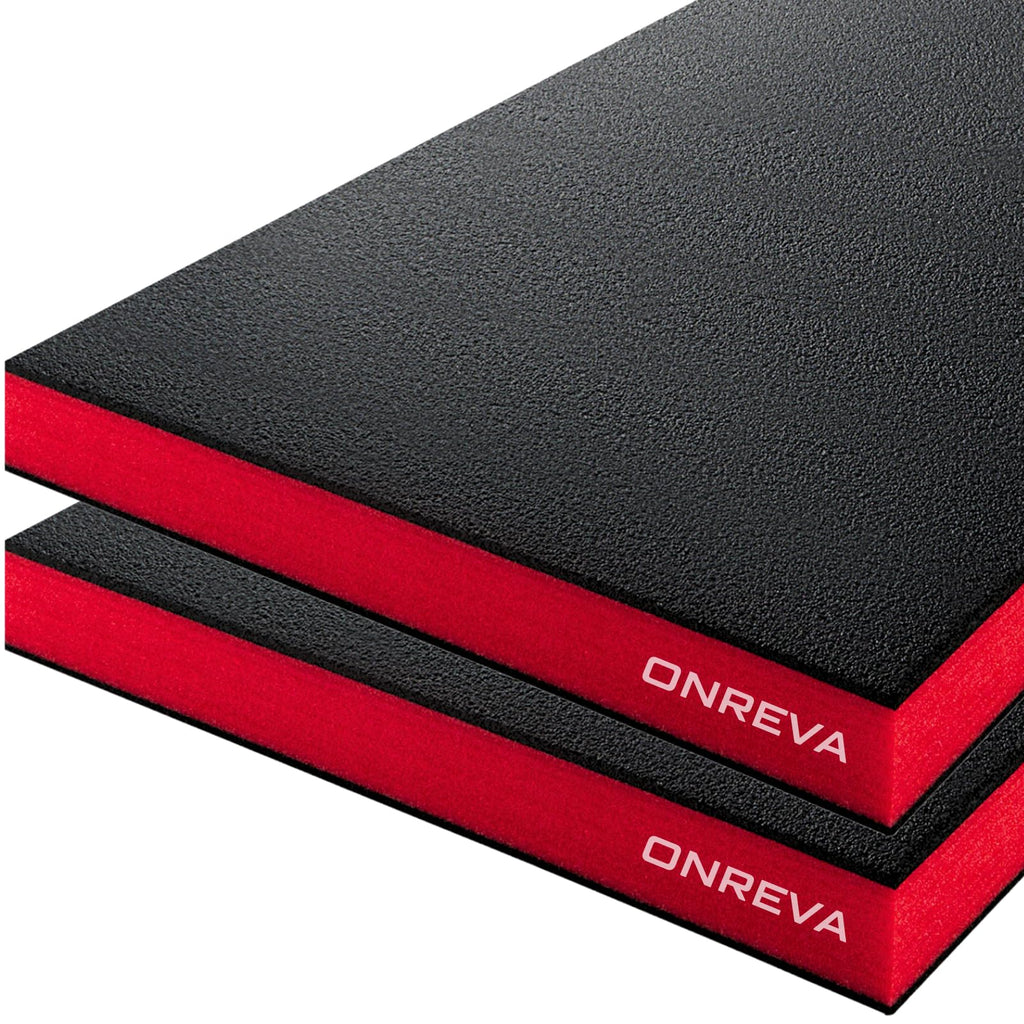 Tool Box Foam Organizer 48x24x2 inch 2 Pack, Black with Red