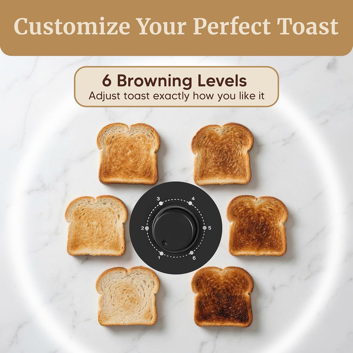 ECT-3100 4-Slice Long Slot Toaster, Stainless Steel | Extra-Wide Slots Fit Bagels, Sourdough & Texas Toast, 6