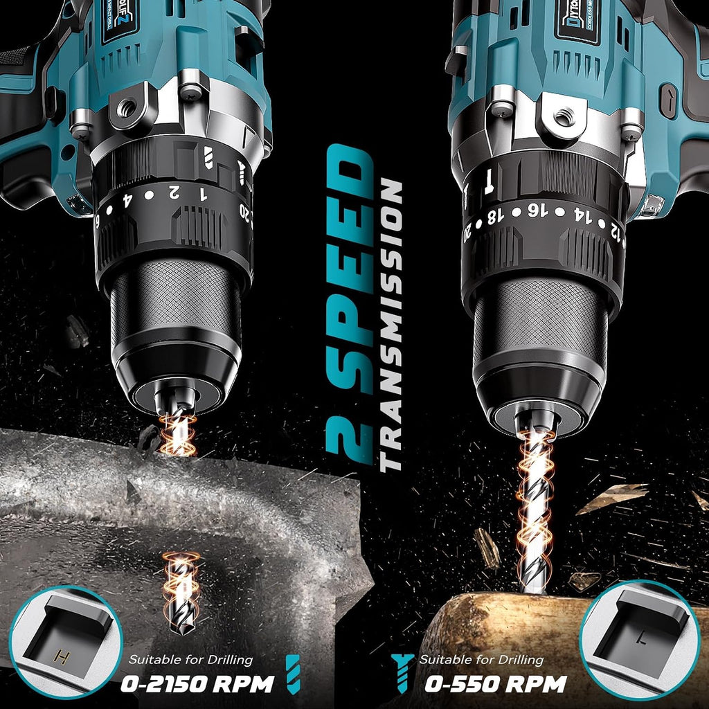 DIYtoolifz Cordless Power Drill Compatible with Makita Battery(Tool Only)
