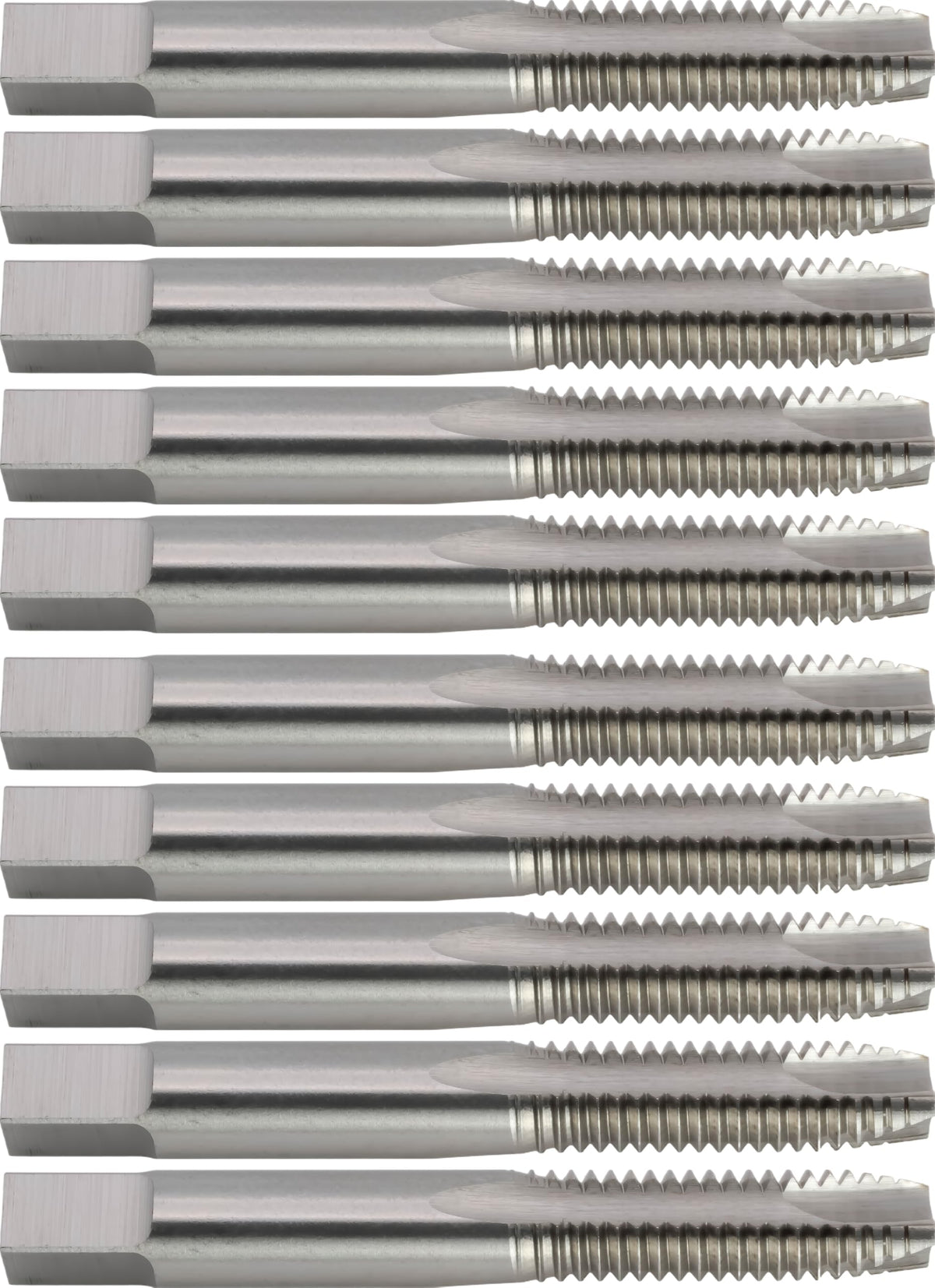 CME HSS Spiral Point Plug Taps, 3/8"-16 UNC, H3, 3 Fl, 10 pcs