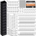 278PCS Pegboard Accessories Organizer Kit with Peg Borad Hooks & Bins