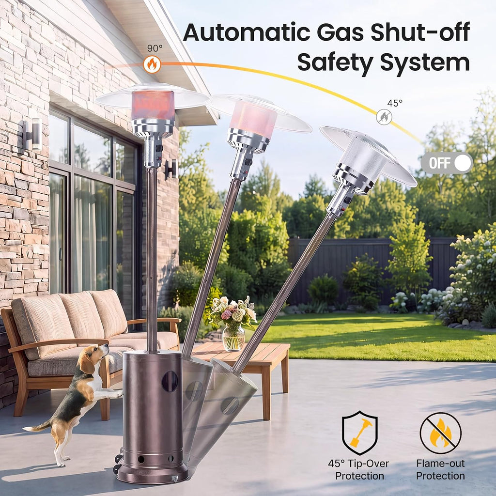 Patio Heater 48,000 BTU Propane Heater for Outdoor Use