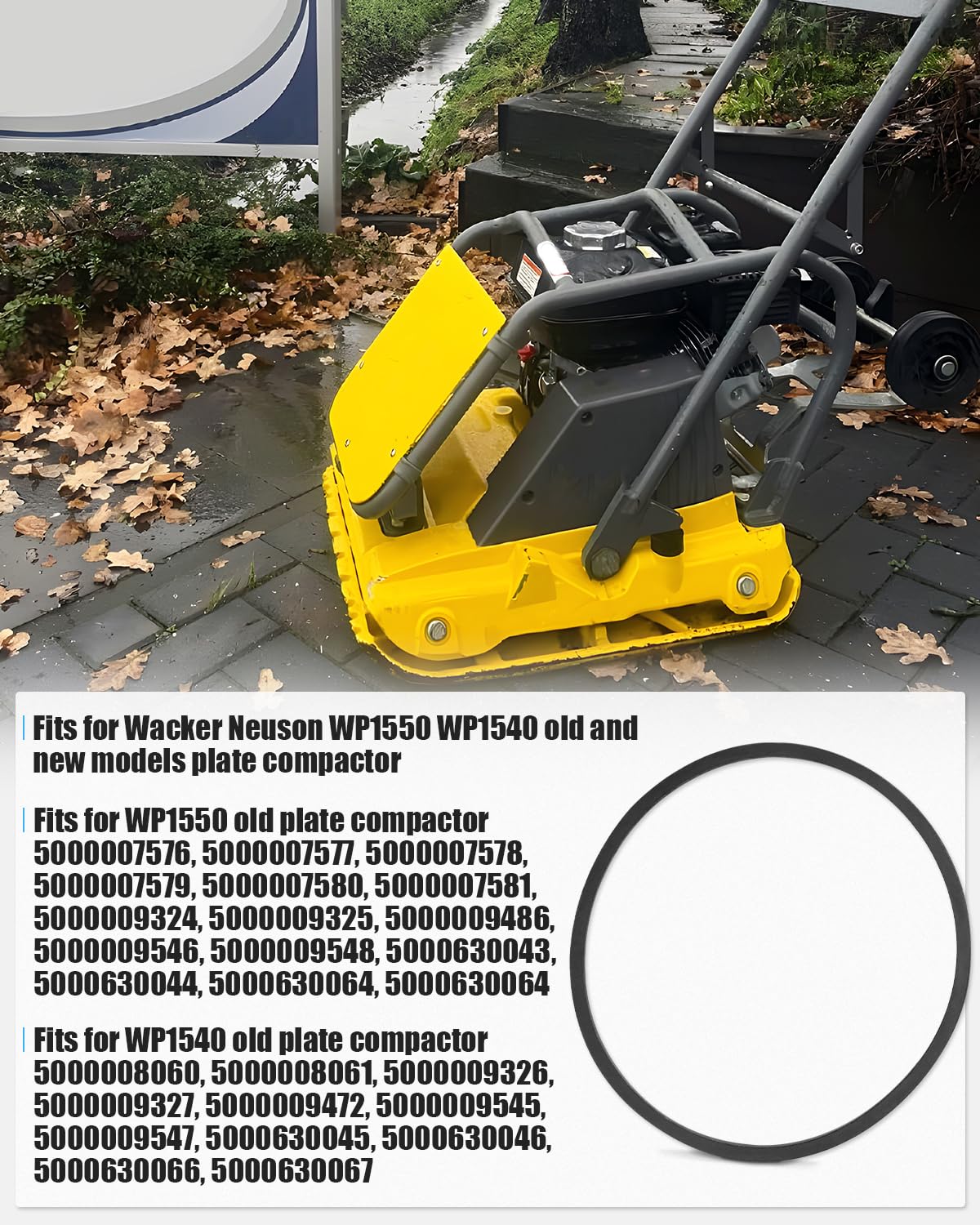 0111158 Drive Belt Fit for Wacker Neuson WP1550 WP1540 Plate Compactor