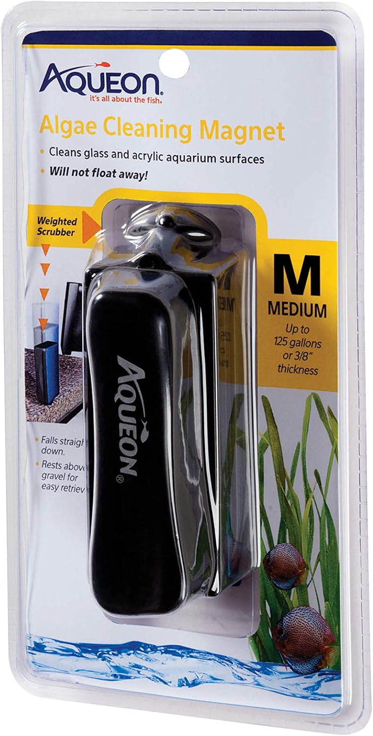 Aquarium Algae Scraper, Fish Tank Magnetic Glass Cleaner for Glass/Acrylic, Medium