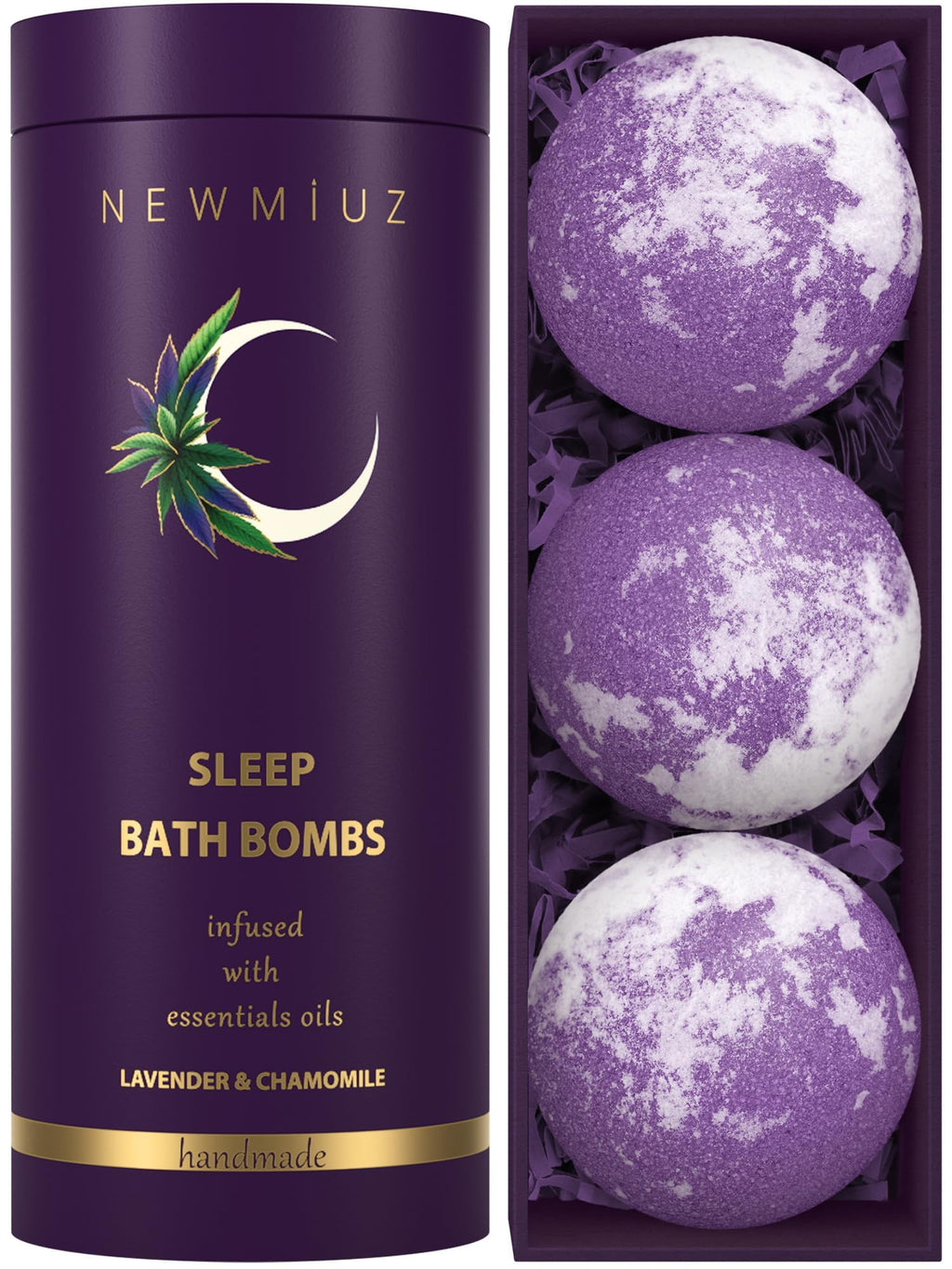 Deep Sleep Bubble Bath Bombs Infused with Lavender Chamomile Essential Oils Moisturizing Bath for Dry Skin and