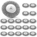 Moxweyeni 20 Pcs 4 Inch Wire Wheel Brushes for Drill Bits, 1/4 Inch Shank
