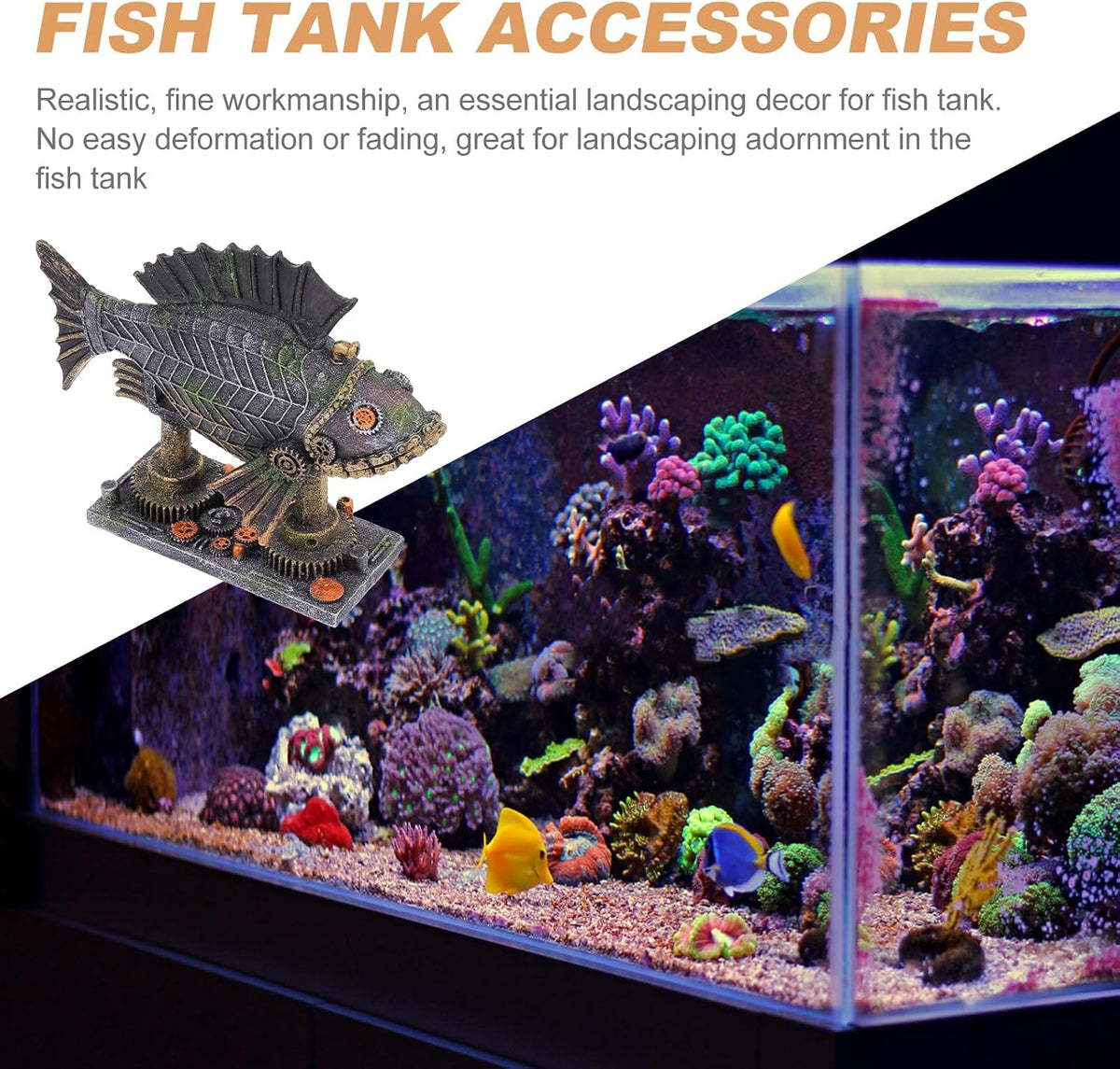 Aquarium Decoration - Steampunk Fish Decor for Fish Tank