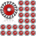 Tandefio 24 Pcs Wire Wheels for Angle Grinder, with 5/8"-11 Threaded Arbor