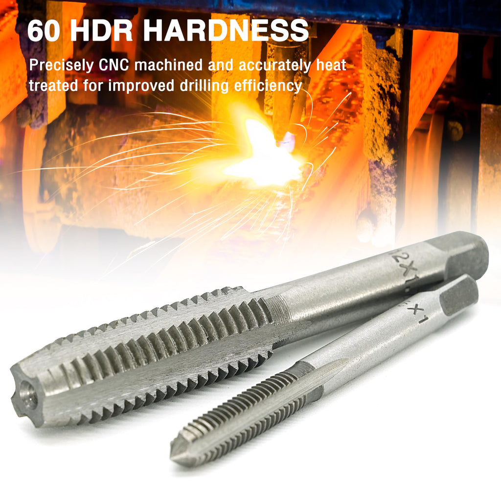 Axelord 80pcs Tap and Die Set, SAE and Metric Tap Die Wrench Set, Metric Standard M3 to M12 Coarse Fine Rethreading Threads Bits for Cutting External and Internal Threads, NC, NF, NPT Repair Tools