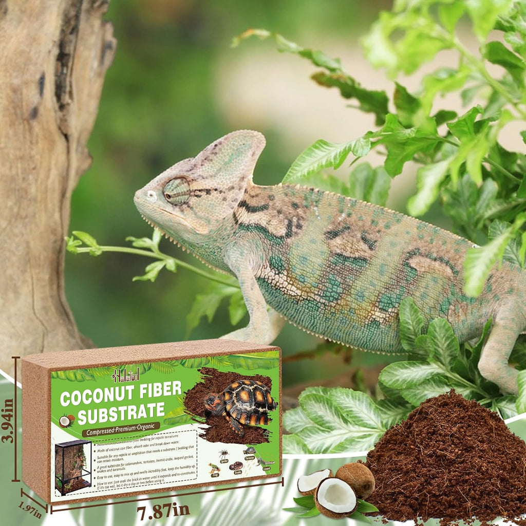 2 Pack Compressed Coconut Fiber Substrate for Reptiles