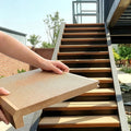 Wood Outdoor Stair Treads Non-Slip Waterproof Weather Resistant 12" W