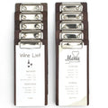 10-Pack Wood Check Presenters for Restaurants, Server Book, Menu Holder for Cafes, Wooden Clip Board, Cute Waitress