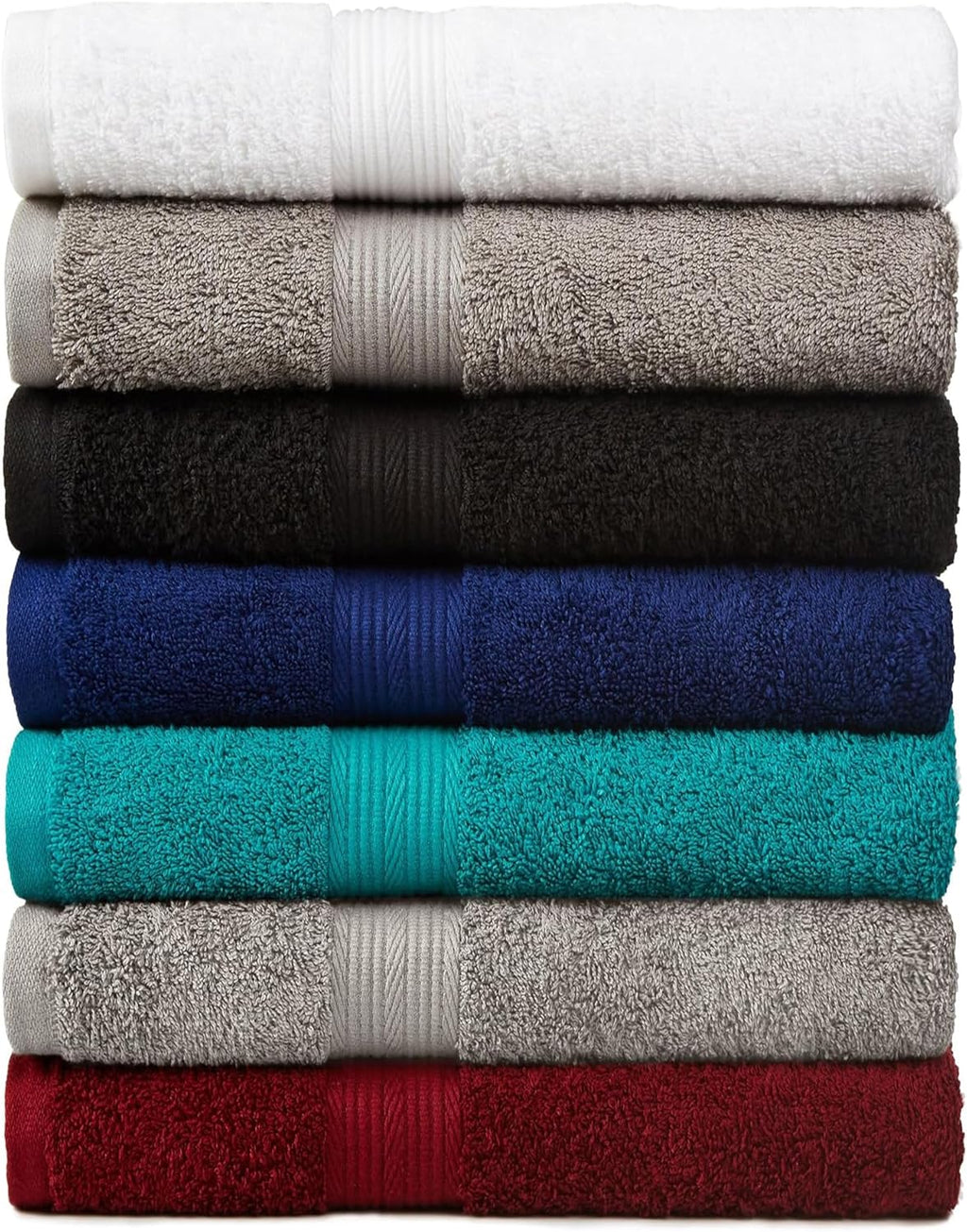 6-Piece Oversized Highly Absorbent Fade-Resistant Towel Set, 100% Cotton Towels for Bathroom, Soft, 2 Bath Towels, 2
