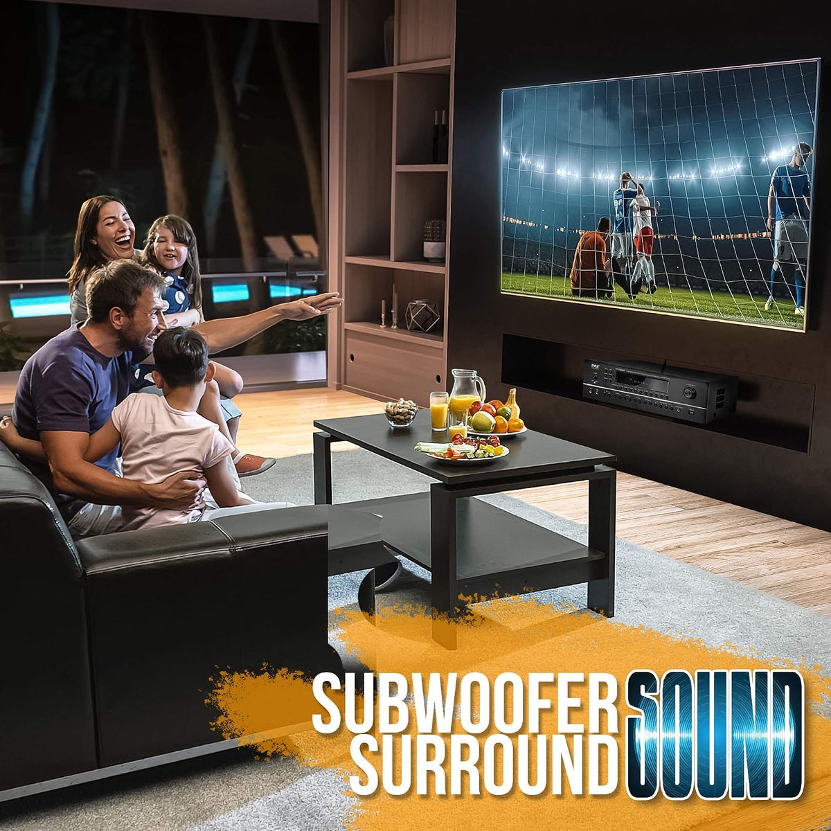 7.1-Channel Hi-Fi Bluetooth Stereo Amplifier - 2000 Watt AV Home Theater Speaker Subwoofer Surround Sound Receiver