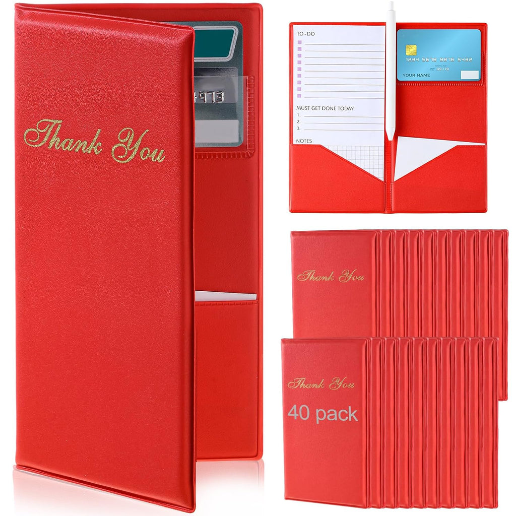 40 PCS Server Books,Check Presenters for Restaurants for Waitress